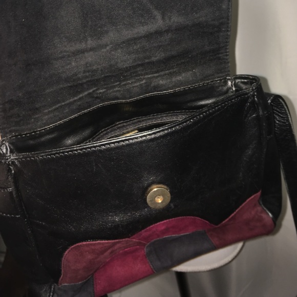Bally Vintage Crossbody Black leather red suede - Picture 6 of 8